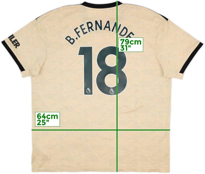 2019-20 Manchester United Away Shirt B.Fernandes #18 - 6/10 - (XXL)
