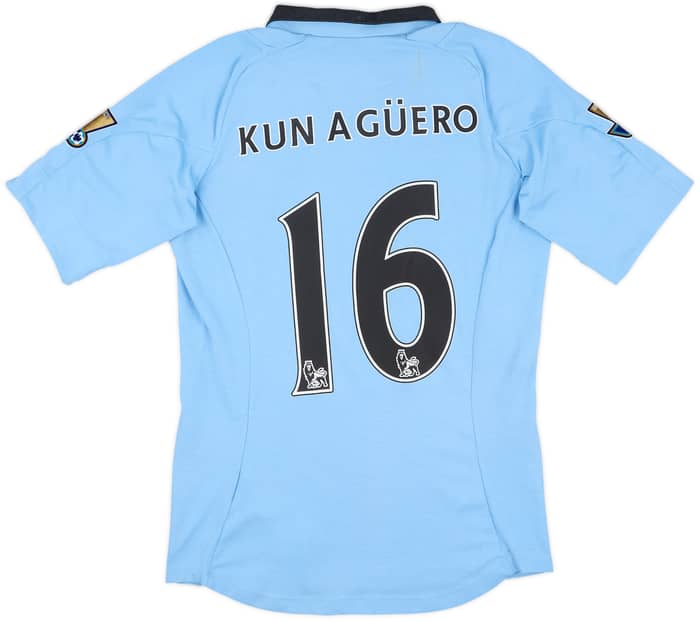 2012-13 Manchester City Home Shirt Kun Aguero #16 - 7/10 - (XL.Boys)