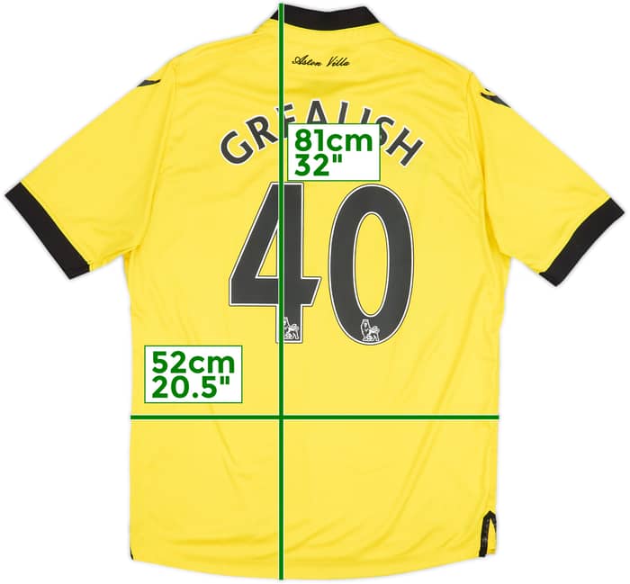 2015-16 Aston Villa Away Shirt Grealish #40 - 6/10 - (L)