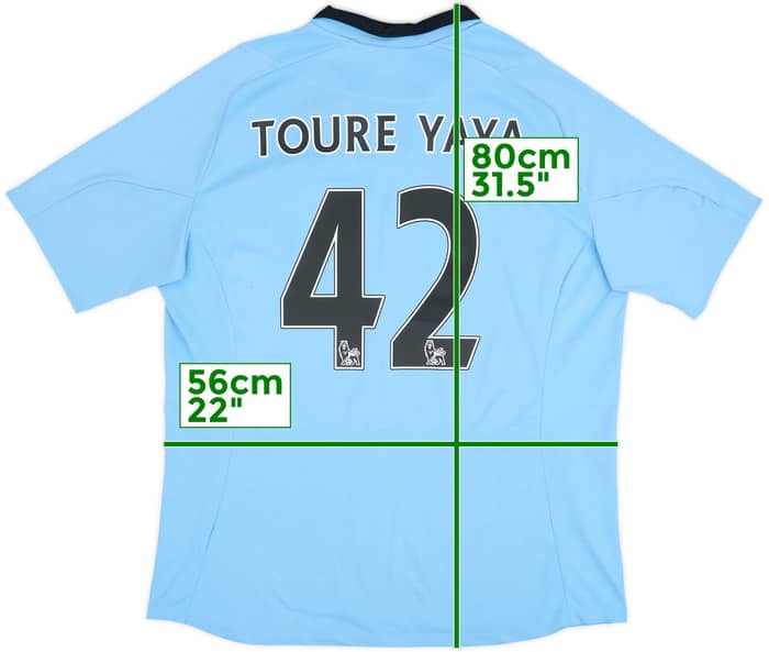 2012-13 Manchester City Home Shirt Toure Yaya #42 - 8/10 - (XL)