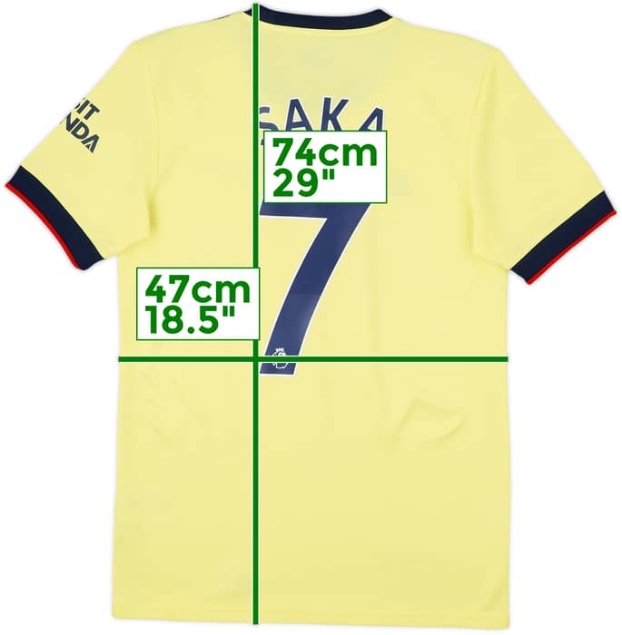 2021-22 Arsenal Away Shirt Saka #7 - 6/10 - (S)