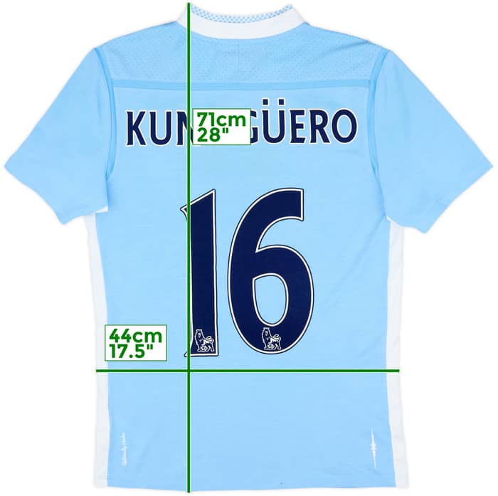 2011-12 Manchester City Home Shirt Kun Aguero #16 - 6/10 - (S)