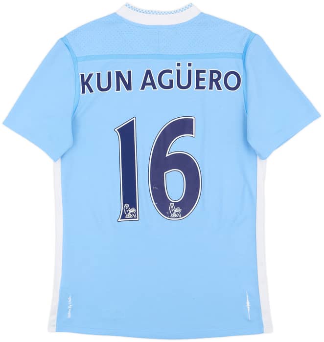 2011-12 Manchester City Home Shirt Kun Aguero #16 - 6/10 - (S)