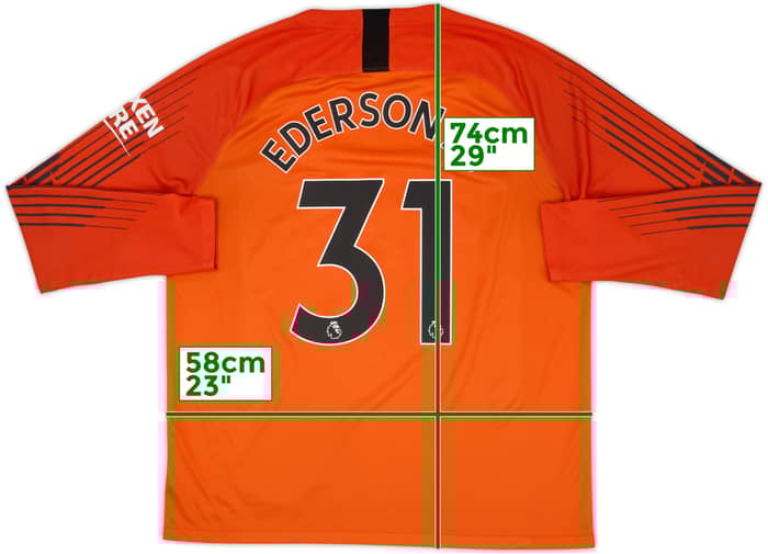 2018-19 Manchester City GK Shirt Ederson M. #31 - 8/10 - (XL)