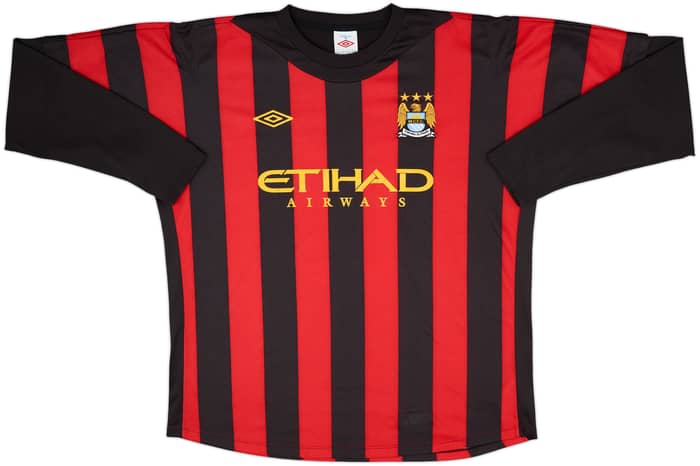 2011-12 Manchester City Away L/S Shirt Kun Aguero #16 - 7/10 - (XL)