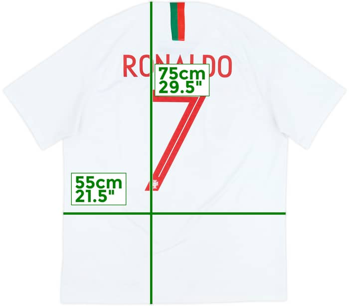 2018-19 Portugal Away Shirt Ronaldo #7 - 6/10 - (L)