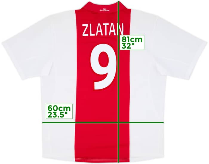 Camiseta de local del Ajax 2001-02 Zlatan #9 - 7/10 - (XL)