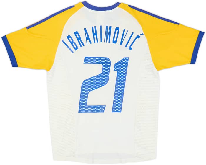 2002-04 Sweden Away Shirt Ibrahimovic #21 - 8/10 - (S)