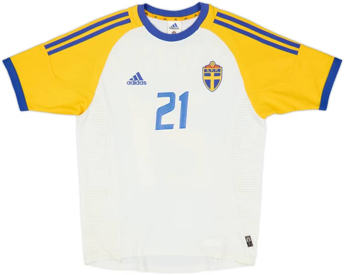 2002-04 Sweden Away Shirt Ibrahimovic #21 - 8/10 - (S)