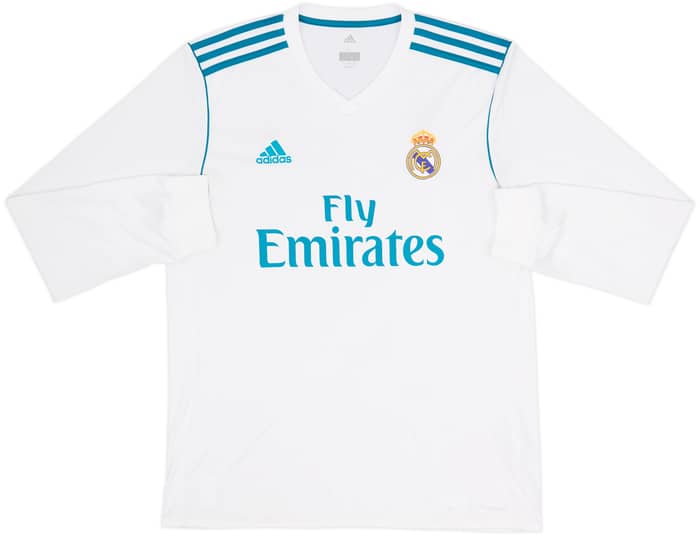 2017-18 Real Madrid Home L/S Shirt Ronaldo #7 - 8/10 - (L)