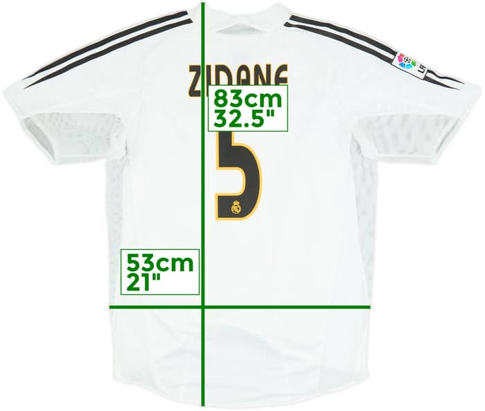 2004-05 Real Madrid Player Issue Home Shirt Zidane #5 - 6/10 - (L)