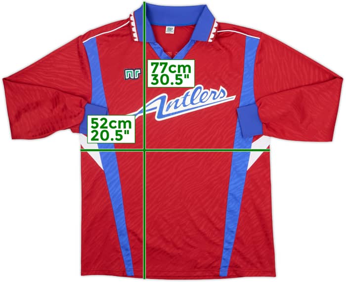 1992 Kashima Antlers Home L/S Shirt - 8/10 - (L)