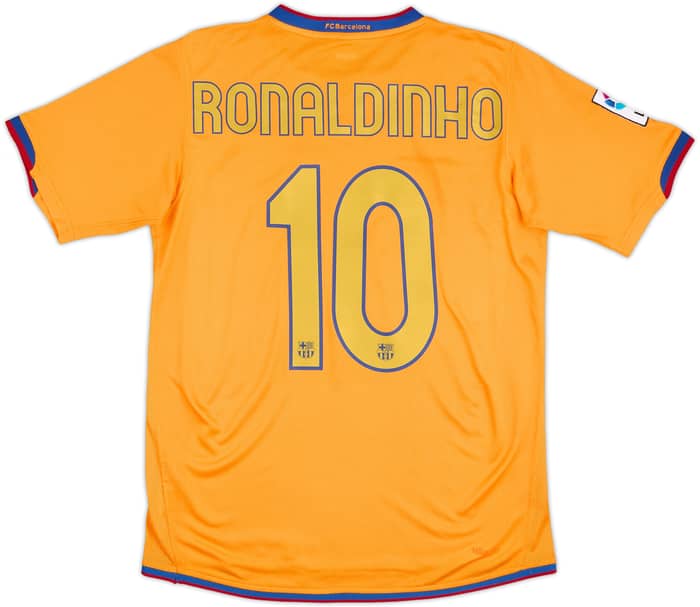2006-08 Barcelona Away Shirt Ronaldinho #10 - 9/10 - (S)