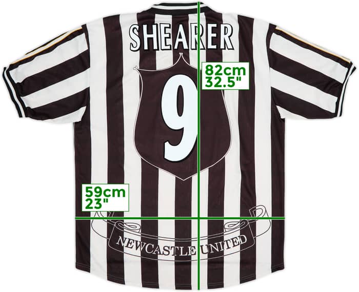 1997-99 Newcastle Home Shirt Shearer #9 - 6/10 - (XL)
