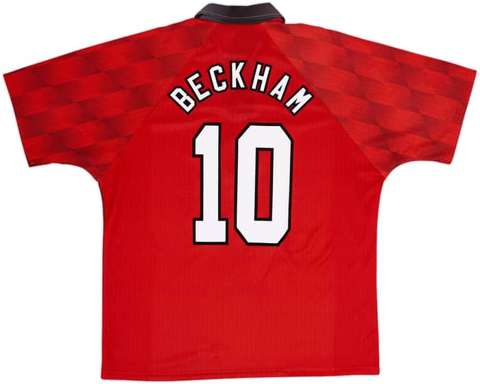 1996-98 Manchester United Home Shirt Beckham #10 - 6/10 - (XL)