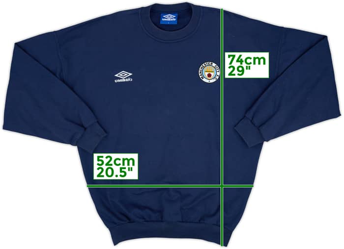 1993-94 Manchester City Umbro Sweat Top - 9/10 - (L)