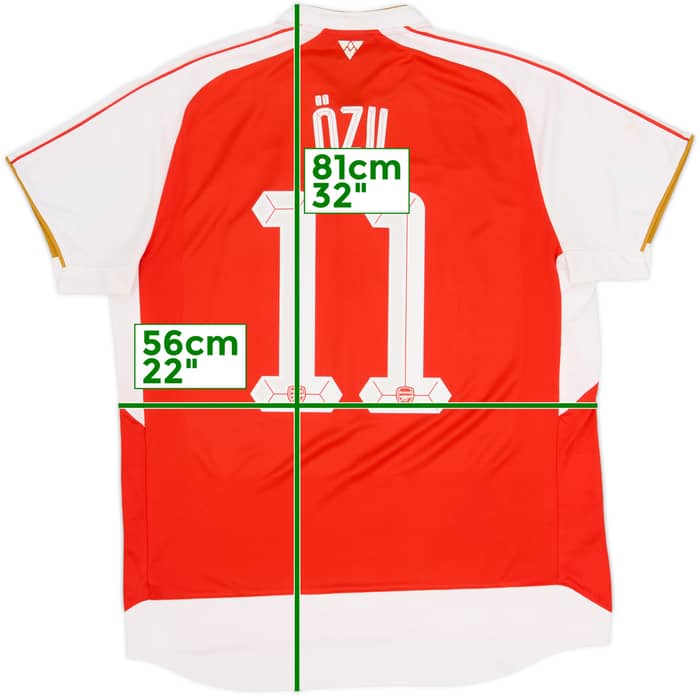 2015-16 Arsenal Home Shirt Ozil #11 - 7/10 - (XL)