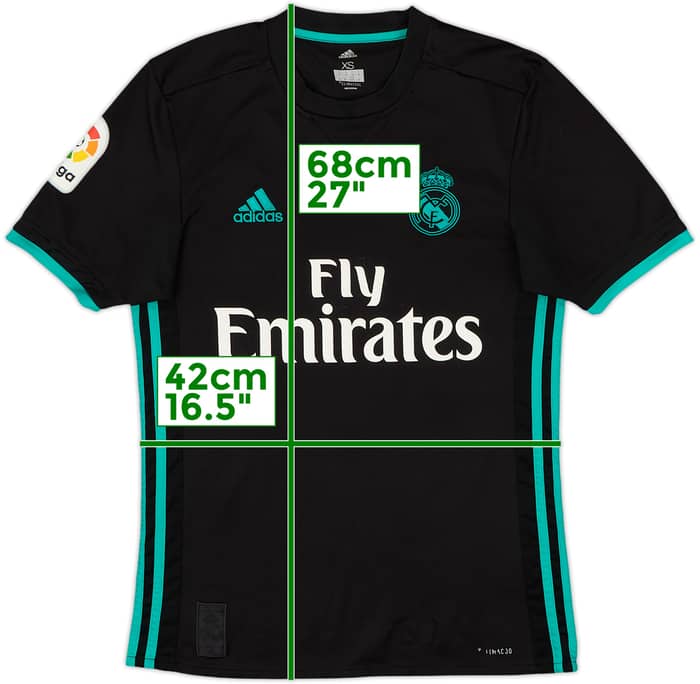 Camiseta de visitante del Real Madrid 2017-18 Ronaldo #7 - 8/10 - (XS)