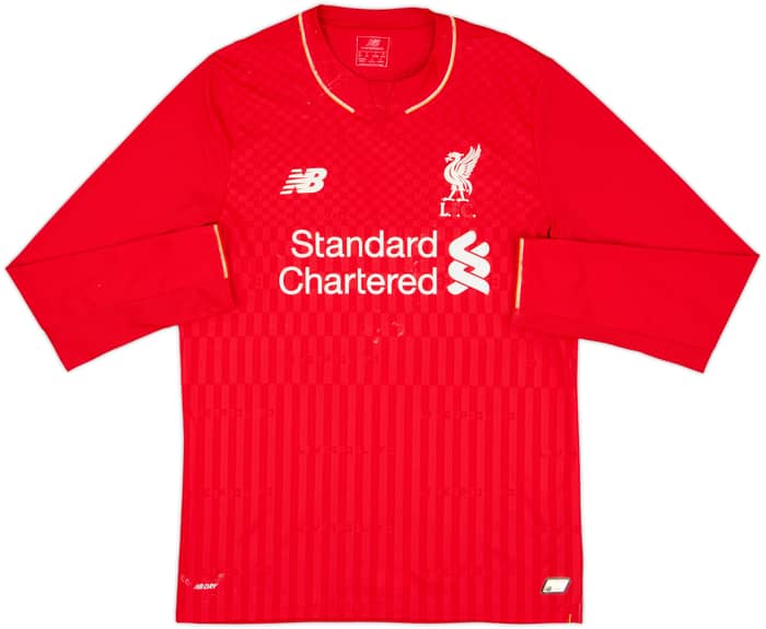2015-16 Liverpool Home L/S Shirt - 4/10 - (S)