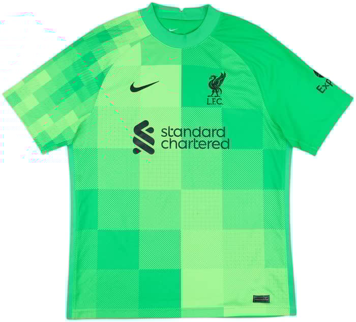 2021-22 Liverpool GK S/S Shirt A.Becker #1 - 7/10 - (L)