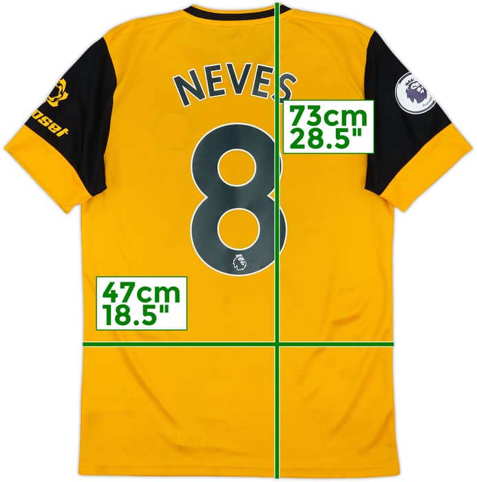2020-21 Wolves Home Shirt Neves #8 - 6/10 - (S)