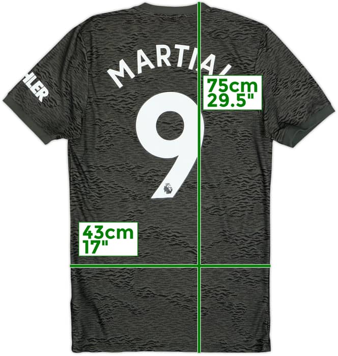 2020-21 Manchester United Away Shirt Martial #9 - 8/10 - (S)