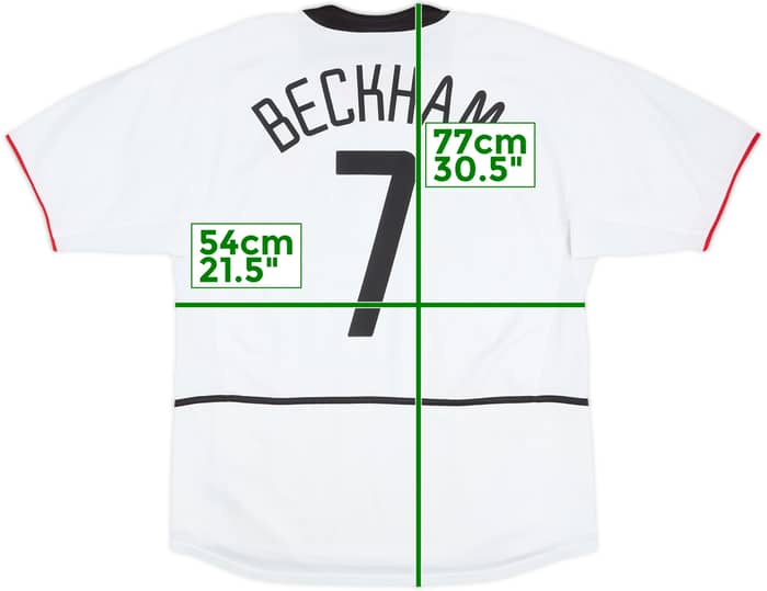 2002-03 Manchester United Away Shirt Beckham #7 - 7/10 - (L)