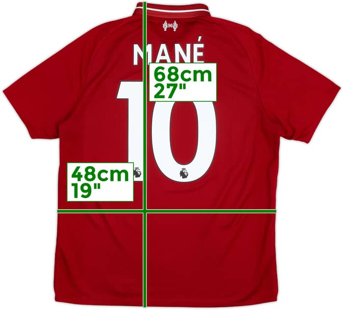 2018-19 Liverpool Home Shirt Mane #10 - 7/10 - (M)