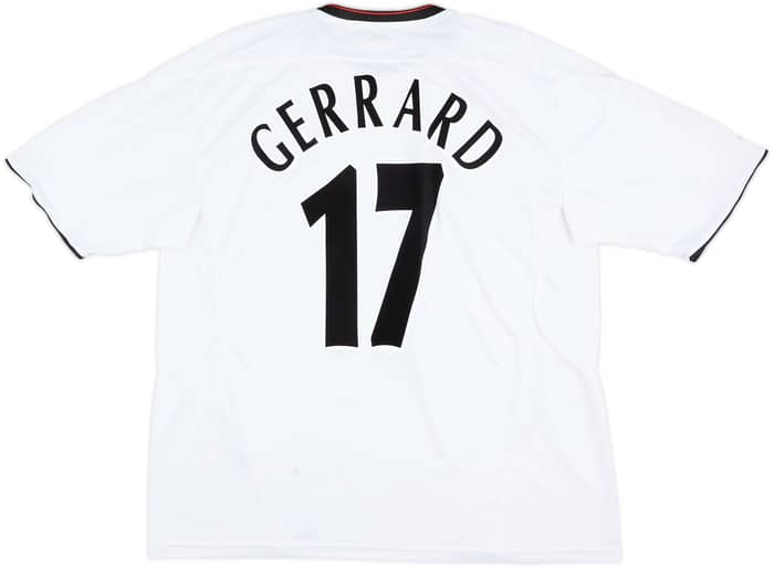 Camiseta de visitante del Liverpool 2003-04 Gerrard #17 - 3/10 - (XL)