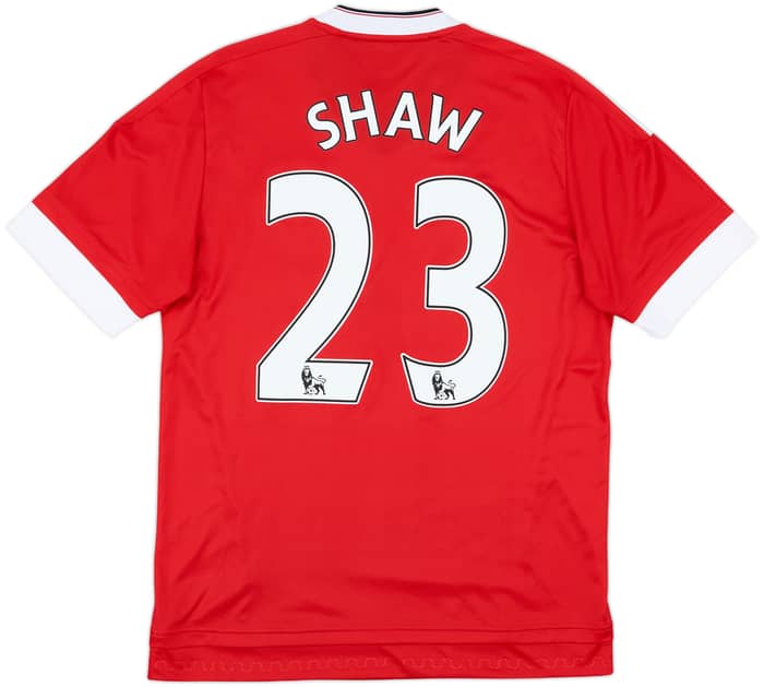 2015-16 Manchester United Home Shirt Shaw #23 - 8/10 - (M)