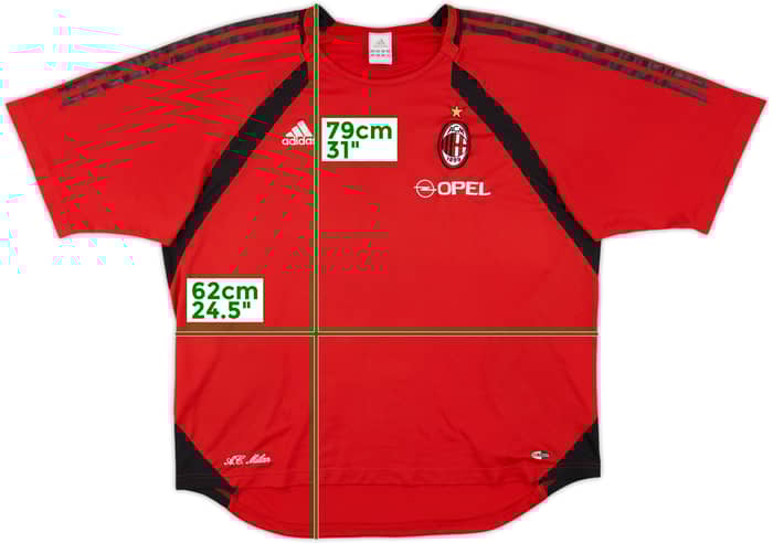 2005-06 AC Milan adidas Training Shirt - 8/10 - (3XL)