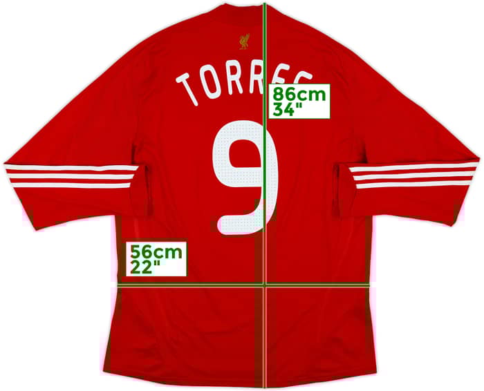 2008-10 Liverpool Home L/S Shirt Torres #9 - 6/10 - (XL)
