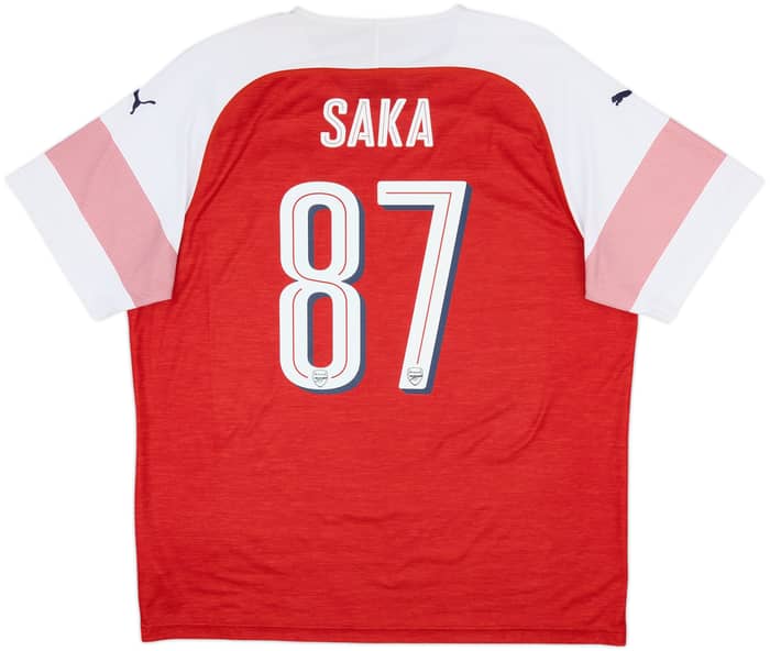 2018-19 Arsenal Home Shirt Saka #87 - 7/10 - (XXL)