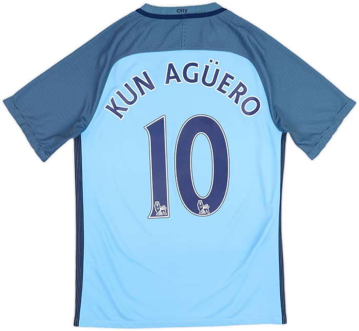 Camiseta de local del Manchester City 2016-17 Kun Aguero #10 - 8/10 - (S)