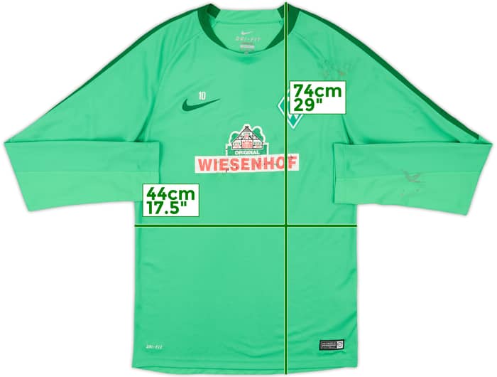 2015-16 Werder Bremen Player Issue Nike Training L/S Shirt #10 - 5/10 - (S)