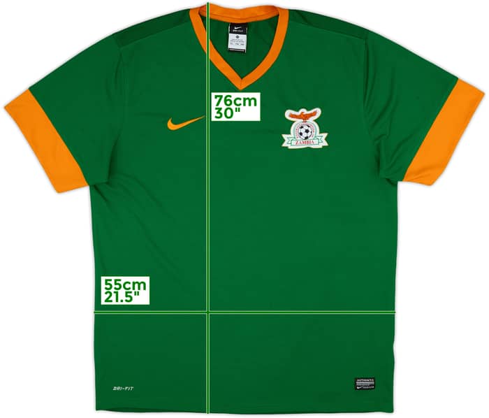 2013-14 Zambia 'Africa Cup of Nations' Home Shirt - 9/10 - (XXL)
