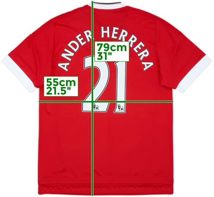 2015-16 Manchester United Home Shirt Ander Herrera #21 (L)