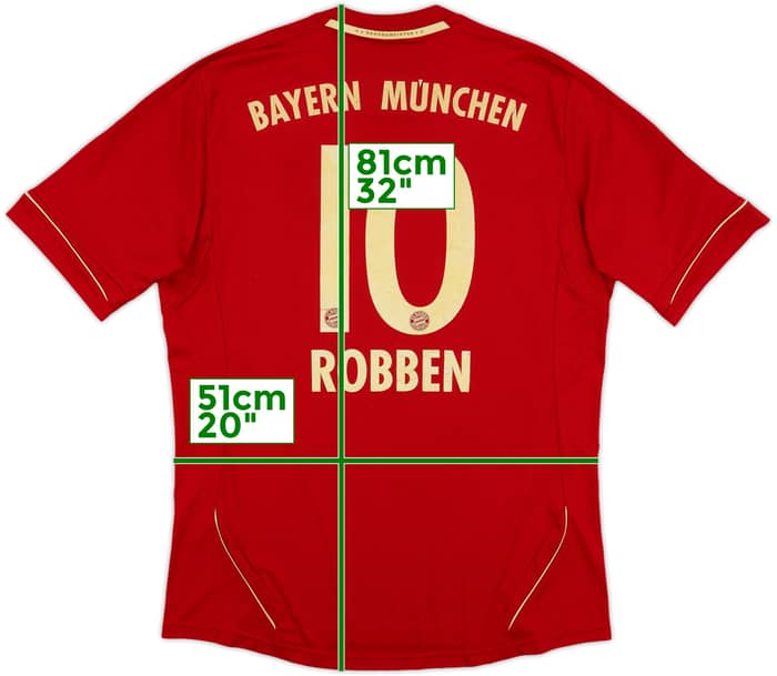 2011-13 Bayern Munich Home Shirt Robben #10 - 6/10 - (L)
