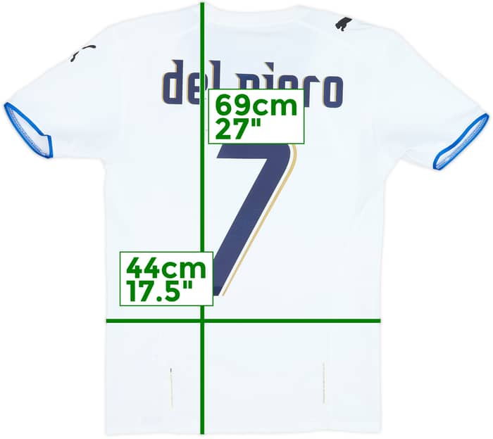 2006 Italy Away Shirt Del Piero #7 - 8/10 - (XS)