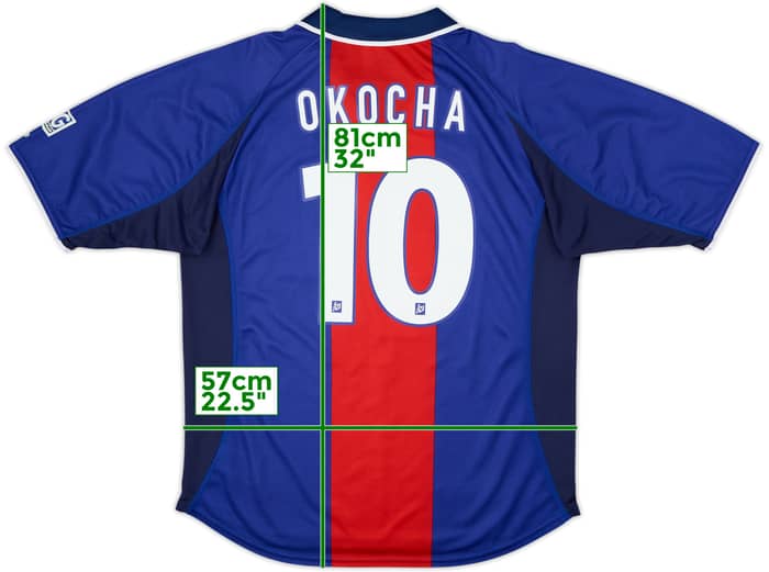 2000-01 Paris Saint-Germain Home Shirt Okocha #10 - 10/10 - (L)