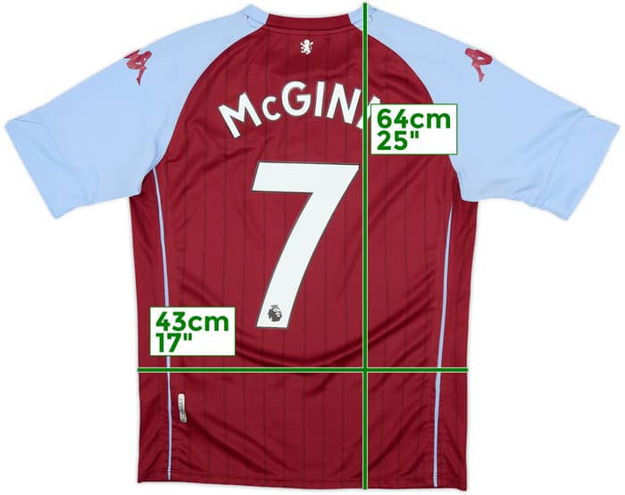 2020-21 Aston Villa Home Shirt McGinn #7 - 8/10 - (S)