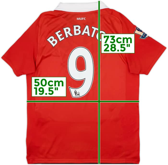 2010-11 Manchester United Home Shirt Berbatov #9 - 5/10 - (XL.Boys)