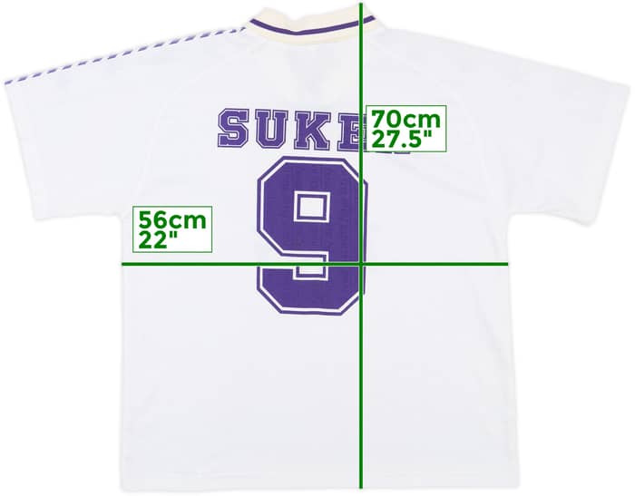 1996-97 Real Madrid Taquy Home Shirt Suker #9 - 6/10 - (M)