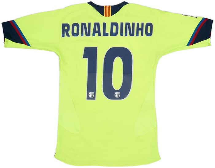 2005-06 Barcelona Away Shirt Ronaldinho #10 - 8/10 - (M)