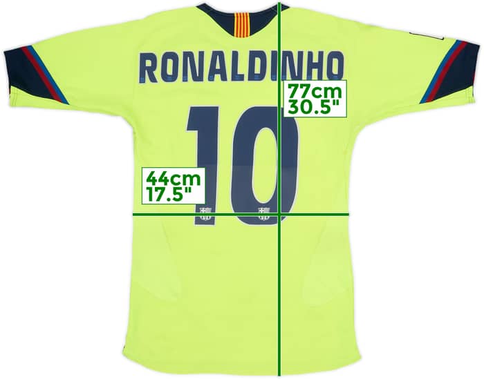 2005-06 Barcelona Away Shirt Ronaldinho #10 - 8/10 - (M)