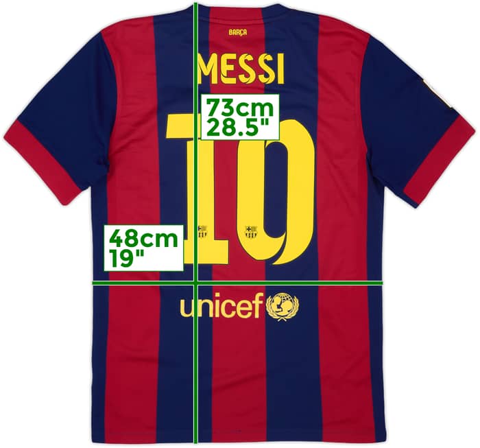 2014-15 Barcelona Home Shirt Messi #10 - 8/10 - (M)