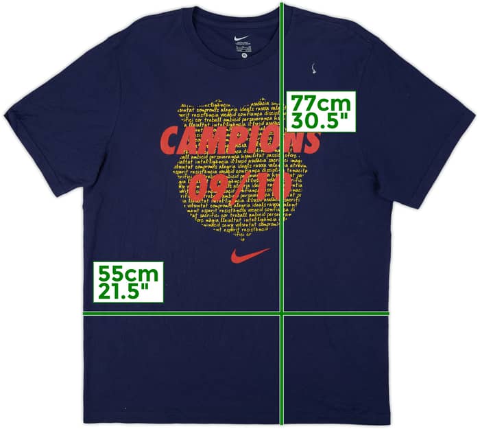 2009-10 Barcelona Nike 'Champions' Cotton Tee - 8/10 - (XL)