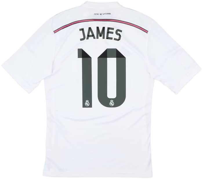 2014-15 Real Madrid Home Shirt James #10 - 8/10 - (M)