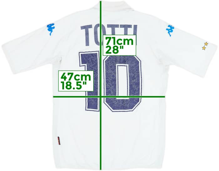 2002 Italy Away Shirt Totti #10 - 5/10 - (M)