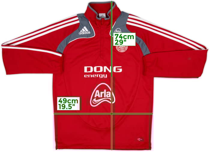 2007-08 Denmark adidas 1/4 Zip Drill Top - 6/10 - (M/L)